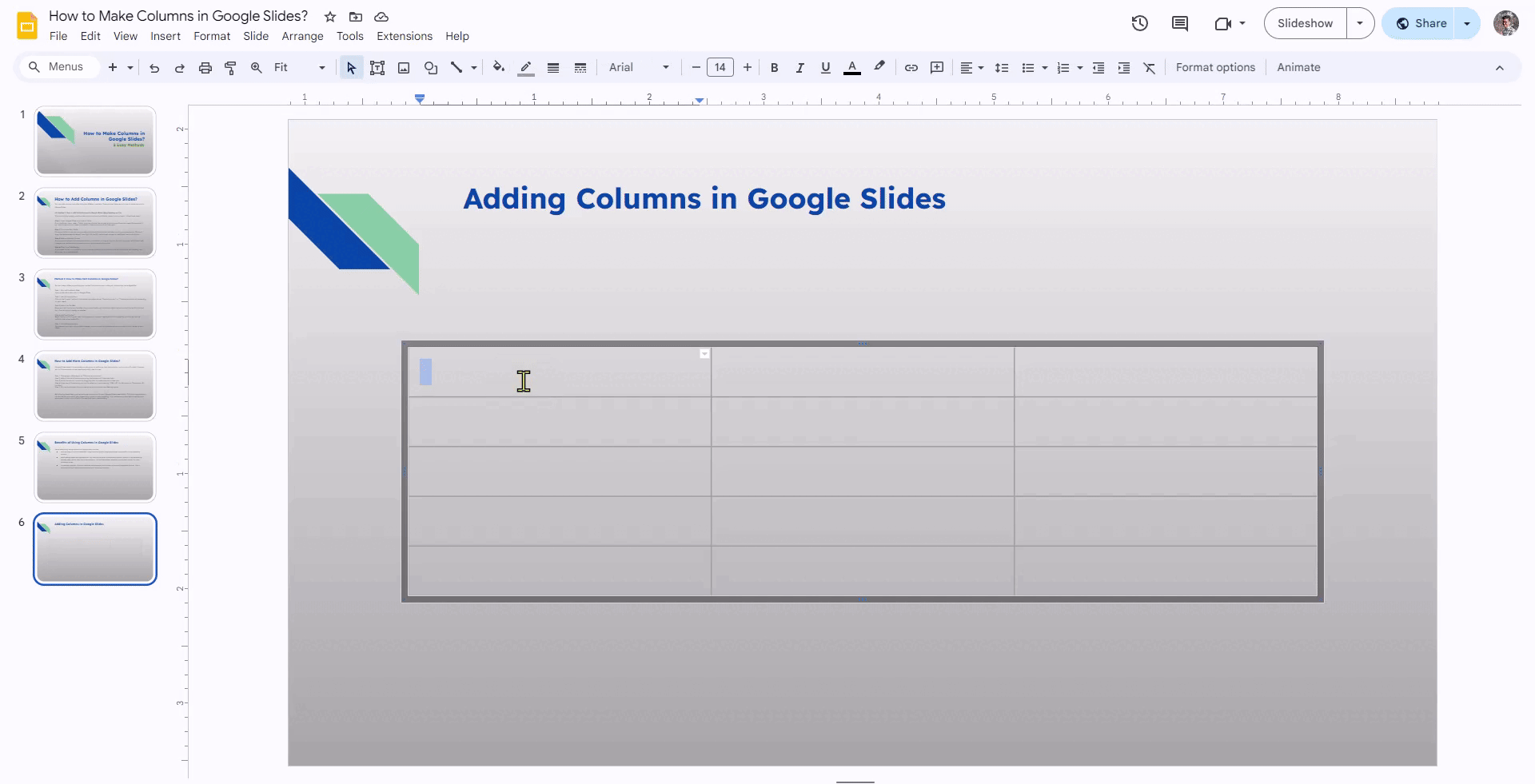 add and format content