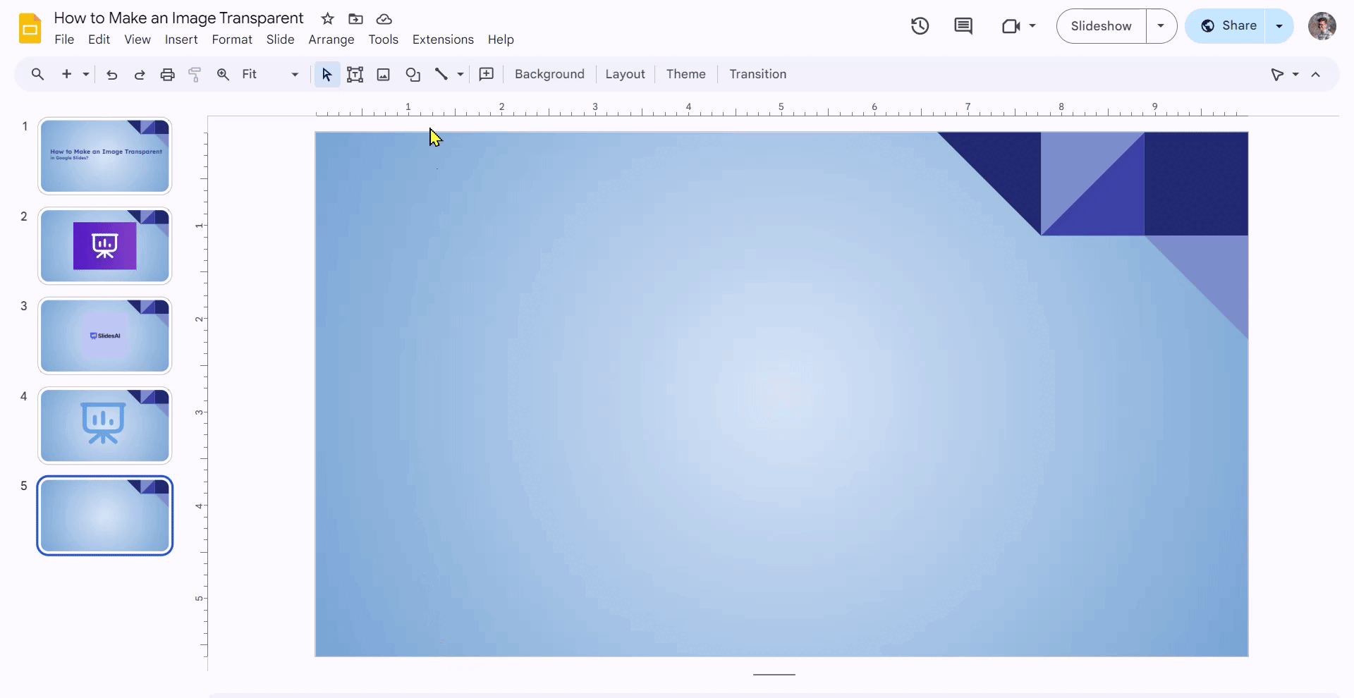 add shape in google slides