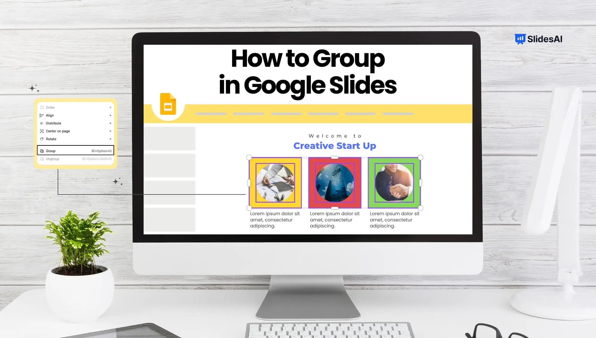 group ungroup in google slides
