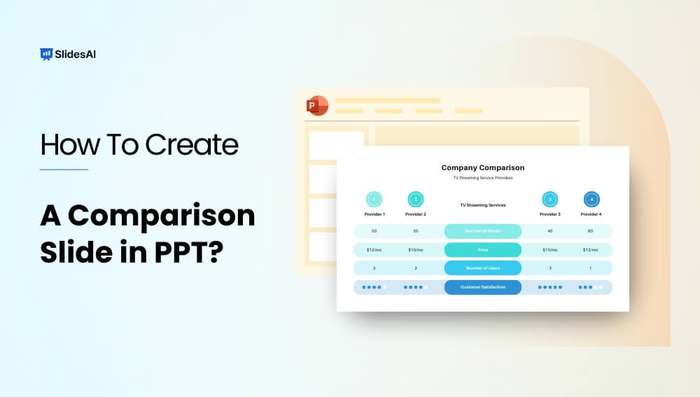 how to create a comparison slide in PPT