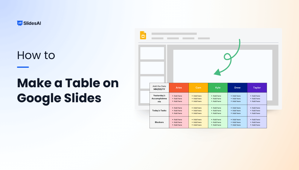 How to Make a Table on Google Slides