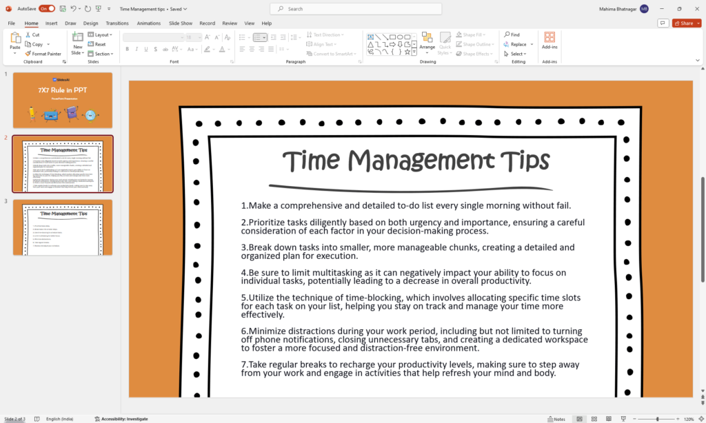 example of slide without 7x7 rule in ppt