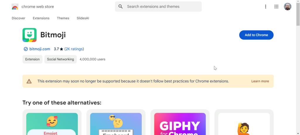 Bitmoji Extension