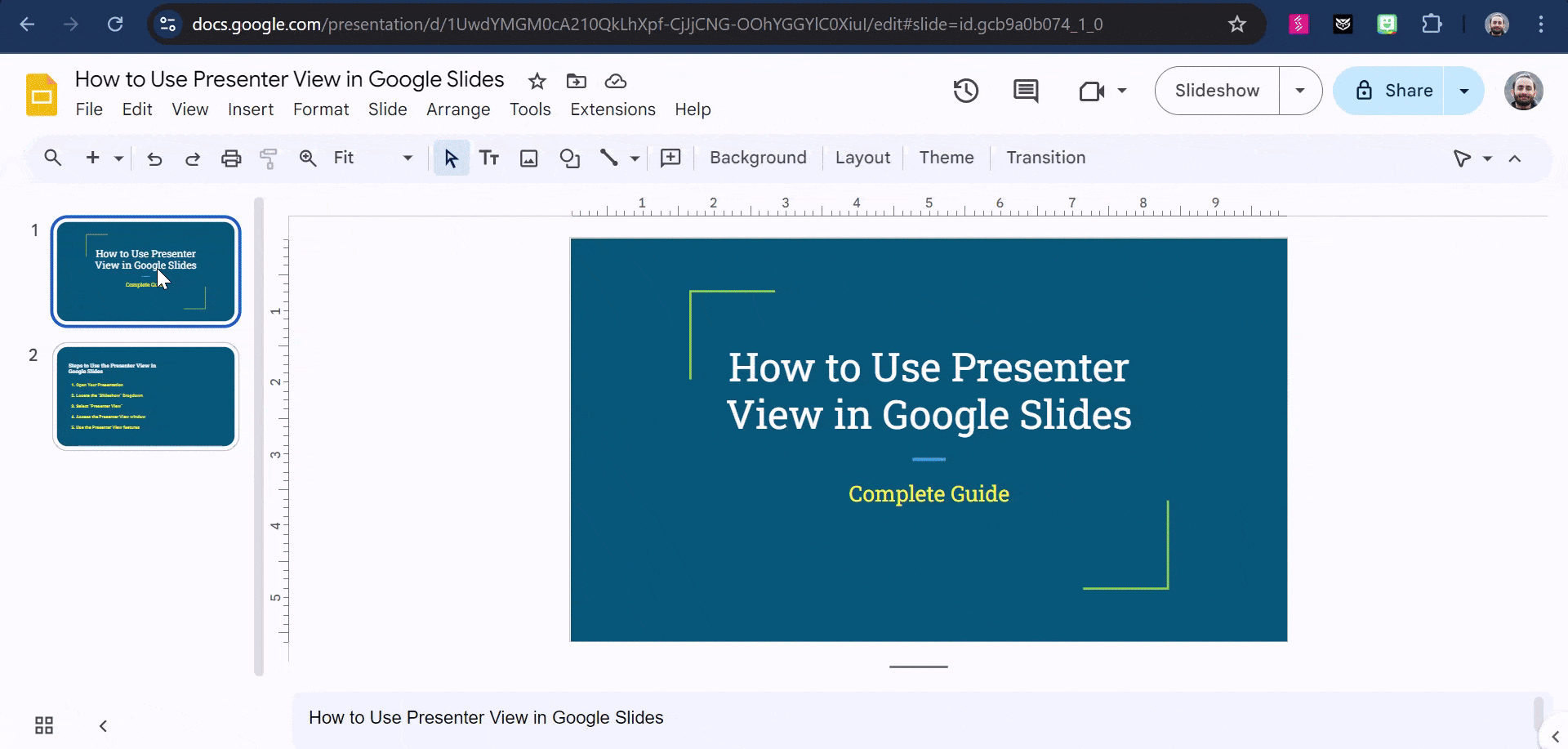 Audience Tools in Presenter View in Google Slides