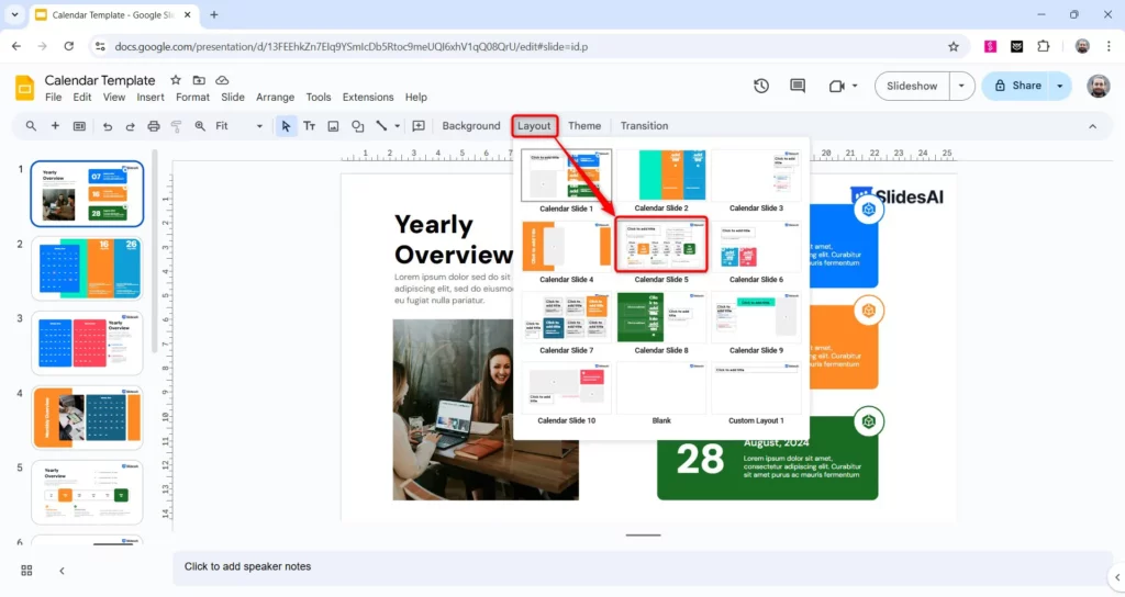 How to Edit Layout in Google Slides