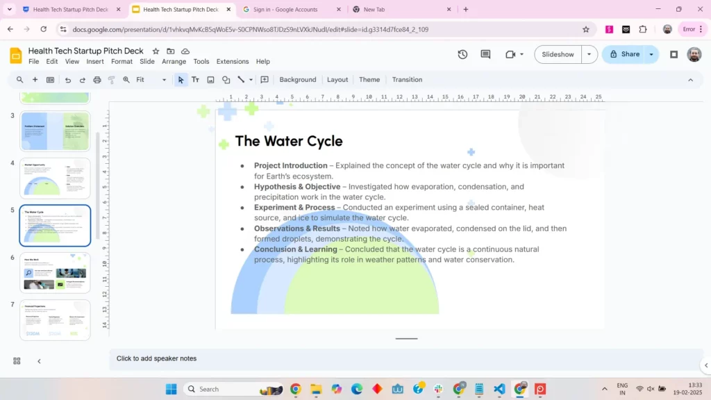 Summary Slide in Google Slides