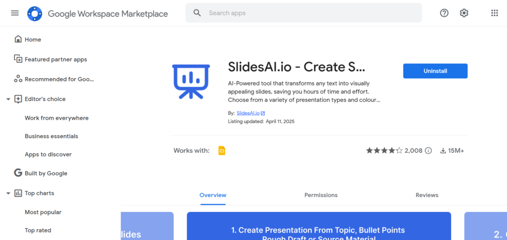 SlidesAI add-ons