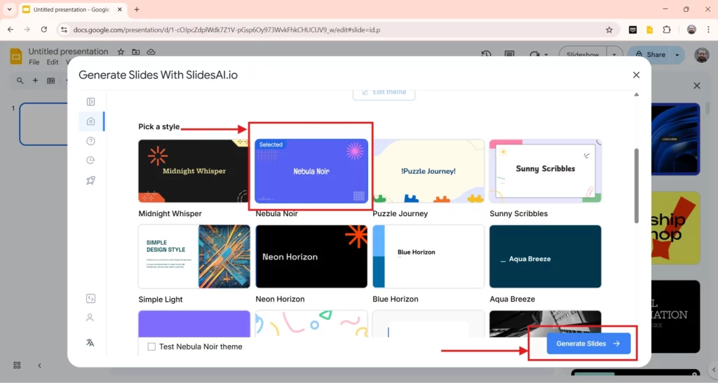 choose design for your pitch deck