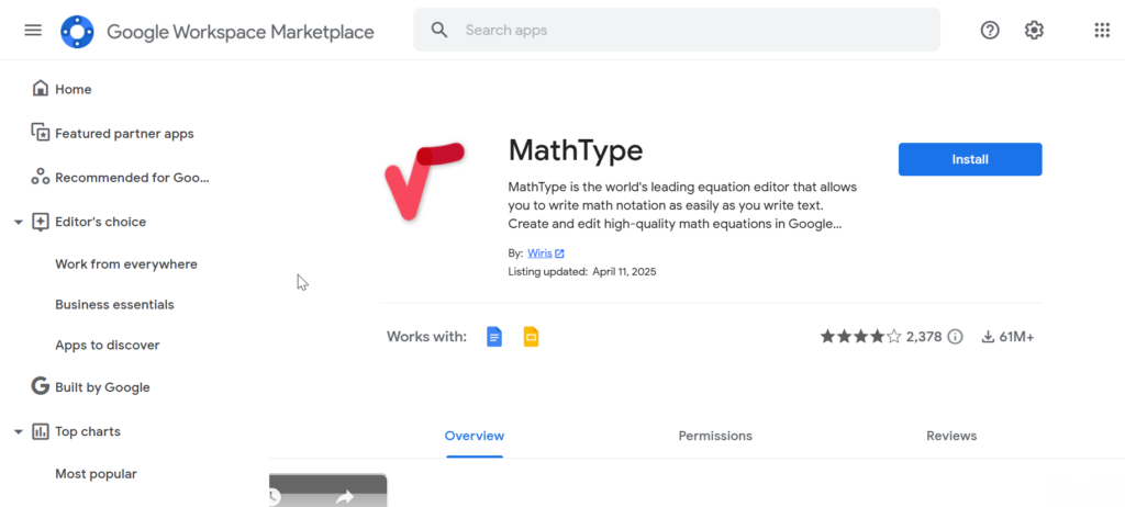 Math Type Add-ons