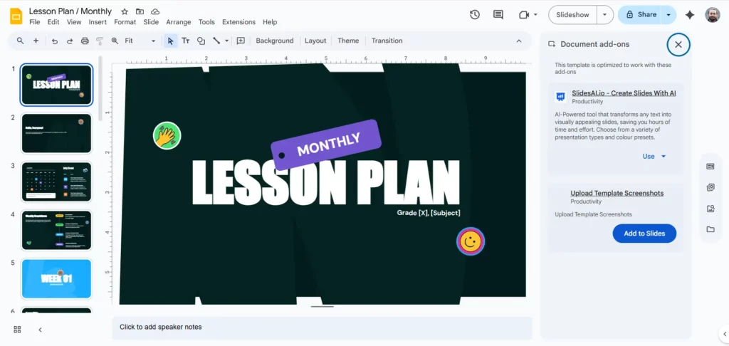 You now have a polished presentation ready to go in minutes.